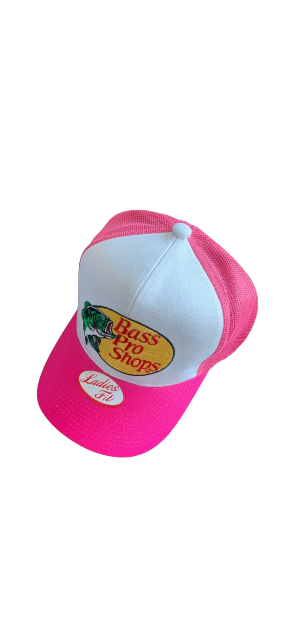 Two Tone Pink And White Trucker Hat