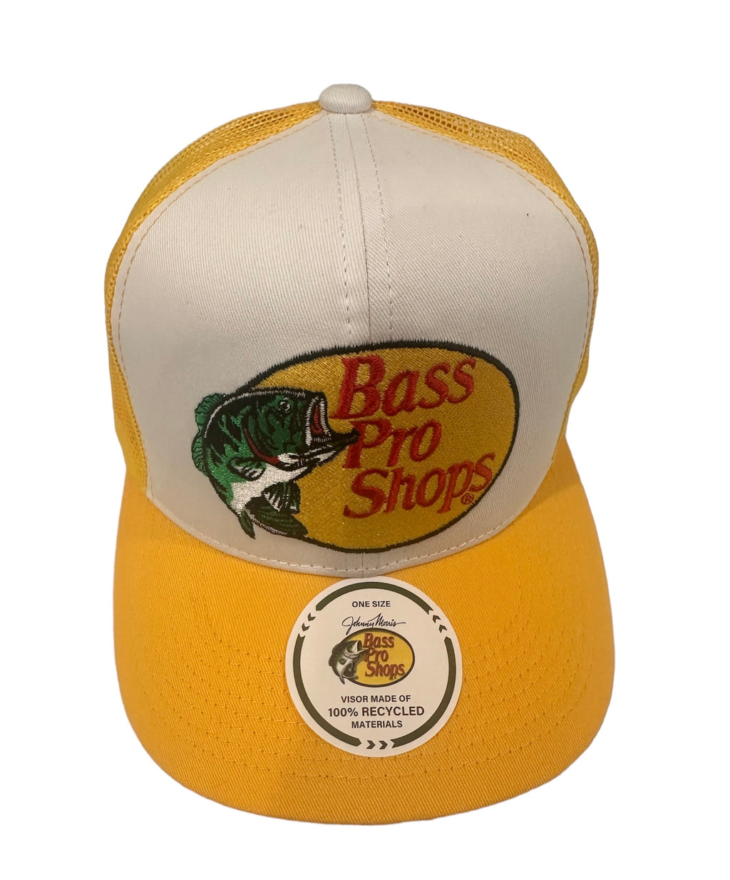 Two Tone Yellow And White Trucker Hat