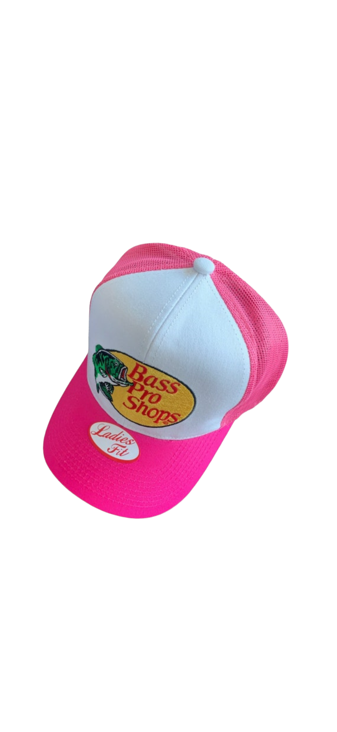 Two Tone Pink And White Trucker Hat